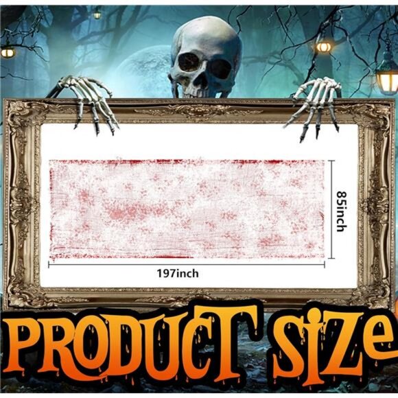 197" x 85" Halloween Creepy Cloth - Scary Gauze Blood Creepy Cloth - Picture 2 of 8